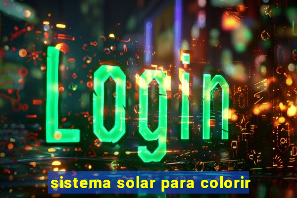 sistema solar para colorir